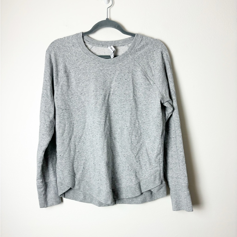 ATHLETA • Women’s Grey Speckled Crewneck Sweatshjrt Size Medium